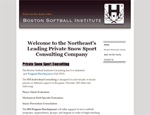 Tablet Screenshot of bostonsoftballinstitute.com